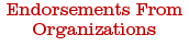 Endorsements From Organizations
